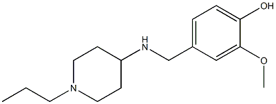 2-methoxy-4-{[(1-propylpiperidin-4-yl)amino]methyl}phenol Structure