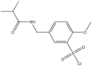 2-methoxy-5-[(2-methylpropanamido)methyl]benzene-1-sulfonyl chloride 구조식 이미지