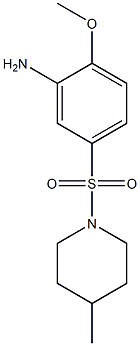 2-methoxy-5-[(4-methylpiperidine-1-)sulfonyl]aniline 구조식 이미지