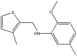 2-methoxy-5-methyl-N-[(3-methylthiophen-2-yl)methyl]aniline 구조식 이미지
