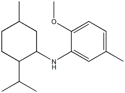 2-methoxy-5-methyl-N-[5-methyl-2-(propan-2-yl)cyclohexyl]aniline Structure