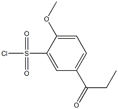 2-methoxy-5-propanoylbenzene-1-sulfonyl chloride Structure