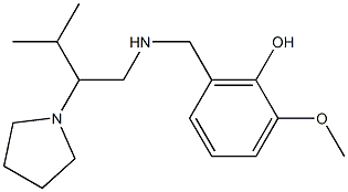 2-methoxy-6-({[3-methyl-2-(pyrrolidin-1-yl)butyl]amino}methyl)phenol Structure