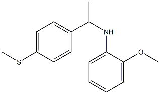 2-methoxy-N-{1-[4-(methylsulfanyl)phenyl]ethyl}aniline Structure