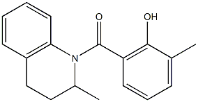 2-methyl-6-[(2-methyl-1,2,3,4-tetrahydroquinolin-1-yl)carbonyl]phenol Structure