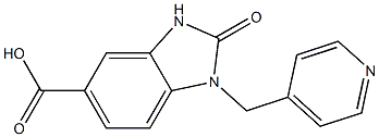 2-oxo-1-(pyridin-4-ylmethyl)-2,3-dihydro-1H-1,3-benzodiazole-5-carboxylic acid 구조식 이미지