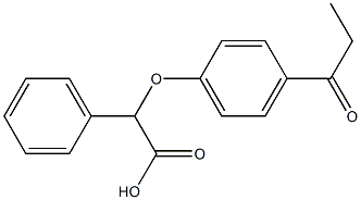 2-phenyl-2-(4-propanoylphenoxy)acetic acid Structure