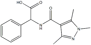 2-phenyl-2-[(1,3,5-trimethyl-1H-pyrazol-4-yl)formamido]acetic acid 구조식 이미지