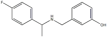 3-({[1-(4-fluorophenyl)ethyl]amino}methyl)phenol 구조식 이미지