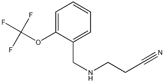 3-({[2-(trifluoromethoxy)phenyl]methyl}amino)propanenitrile Structure