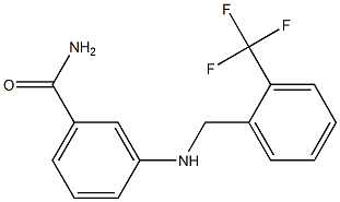 3-({[2-(trifluoromethyl)phenyl]methyl}amino)benzamide Structure