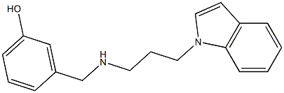 3-({[3-(1H-indol-1-yl)propyl]amino}methyl)phenol 구조식 이미지