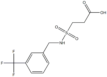 3-({[3-(trifluoromethyl)phenyl]methyl}sulfamoyl)propanoic acid Structure