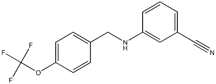 3-({[4-(trifluoromethoxy)phenyl]methyl}amino)benzonitrile Structure