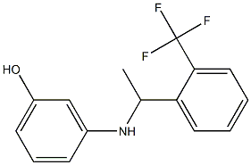 3-({1-[2-(trifluoromethyl)phenyl]ethyl}amino)phenol Structure