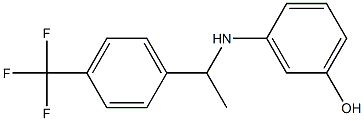 3-({1-[4-(trifluoromethyl)phenyl]ethyl}amino)phenol Structure