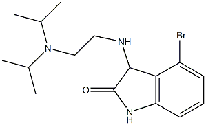 3-({2-[bis(propan-2-yl)amino]ethyl}amino)-4-bromo-2,3-dihydro-1H-indol-2-one 구조식 이미지