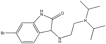 3-({2-[bis(propan-2-yl)amino]ethyl}amino)-6-bromo-2,3-dihydro-1H-indol-2-one 구조식 이미지