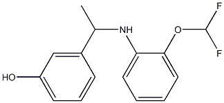 3-(1-{[2-(difluoromethoxy)phenyl]amino}ethyl)phenol 구조식 이미지