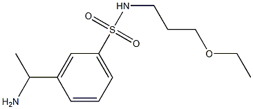 3-(1-aminoethyl)-N-(3-ethoxypropyl)benzene-1-sulfonamide Structure