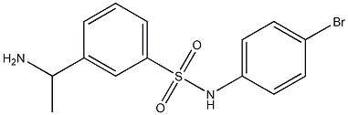 3-(1-aminoethyl)-N-(4-bromophenyl)benzene-1-sulfonamide Structure