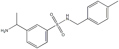 3-(1-aminoethyl)-N-[(4-methylphenyl)methyl]benzene-1-sulfonamide 구조식 이미지