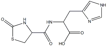 3-(1H-imidazol-4-yl)-2-[(2-oxo-1,3-thiazolidin-4-yl)formamido]propanoic acid Structure