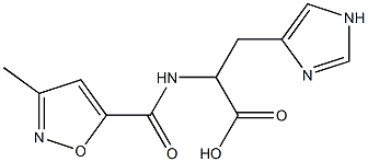 3-(1H-imidazol-4-yl)-2-[(3-methyl-1,2-oxazol-5-yl)formamido]propanoic acid 구조식 이미지