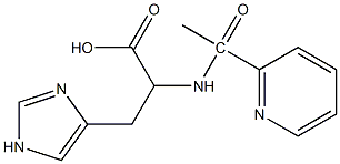 3-(1H-imidazol-4-yl)-2-[1-(pyridin-2-yl)acetamido]propanoic acid 구조식 이미지