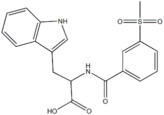 3-(1H-indol-3-yl)-2-{[3-(methylsulfonyl)benzoyl]amino}propanoic acid 구조식 이미지