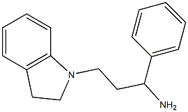 3-(2,3-dihydro-1H-indol-1-yl)-1-phenylpropan-1-amine Structure