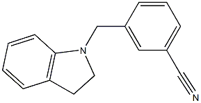 3-(2,3-dihydro-1H-indol-1-ylmethyl)benzonitrile Structure