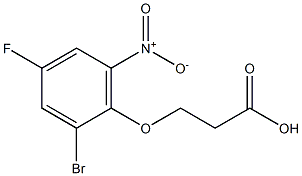 3-(2-bromo-4-fluoro-6-nitrophenoxy)propanoic acid Structure