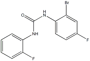 3-(2-bromo-4-fluorophenyl)-1-(2-fluorophenyl)urea 구조식 이미지