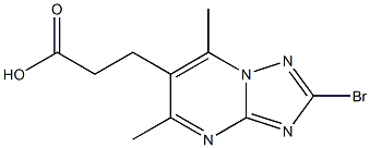 3-(2-bromo-5,7-dimethyl[1,2,4]triazolo[1,5-a]pyrimidin-6-yl)propanoic acid 구조식 이미지