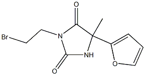 3-(2-bromoethyl)-5-(2-furyl)-5-methylimidazolidine-2,4-dione Structure