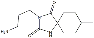 3-(3-aminopropyl)-8-methyl-1,3-diazaspiro[4.5]decane-2,4-dione Structure