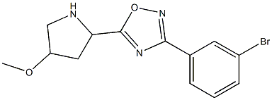 3-(3-bromophenyl)-5-(4-methoxypyrrolidin-2-yl)-1,2,4-oxadiazole Structure