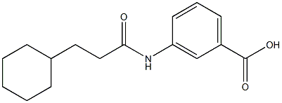 3-(3-cyclohexylpropanamido)benzoic acid 구조식 이미지