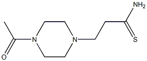 3-(4-acetylpiperazin-1-yl)propanethioamide Structure