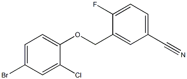 3-(4-bromo-2-chlorophenoxymethyl)-4-fluorobenzonitrile Structure