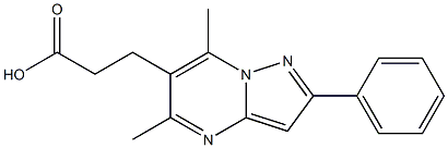 3-(5,7-dimethyl-2-phenylpyrazolo[1,5-a]pyrimidin-6-yl)propanoic acid 구조식 이미지