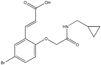 3-(5-bromo-2-{[(cyclopropylmethyl)carbamoyl]methoxy}phenyl)prop-2-enoic acid 구조식 이미지