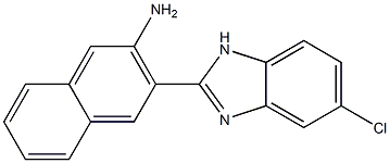 3-(5-chloro-1H-1,3-benzodiazol-2-yl)naphthalen-2-amine 구조식 이미지