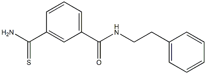 3-(aminocarbonothioyl)-N-(2-phenylethyl)benzamide Structure