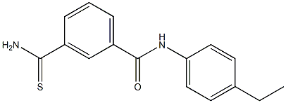 3-(aminocarbonothioyl)-N-(4-ethylphenyl)benzamide 구조식 이미지