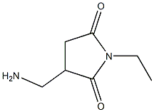 3-(aminomethyl)-1-ethylpyrrolidine-2,5-dione Structure