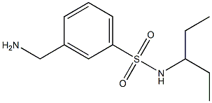 3-(aminomethyl)-N-(1-ethylpropyl)benzenesulfonamide 구조식 이미지