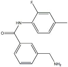 3-(aminomethyl)-N-(2-fluoro-4-methylphenyl)benzamide 구조식 이미지