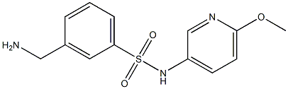 3-(aminomethyl)-N-(6-methoxypyridin-3-yl)benzenesulfonamide Structure